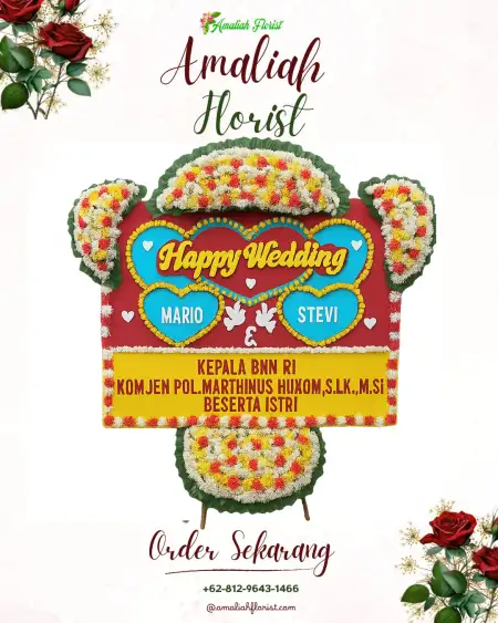 Papan Bunga Pernikahan Lajut